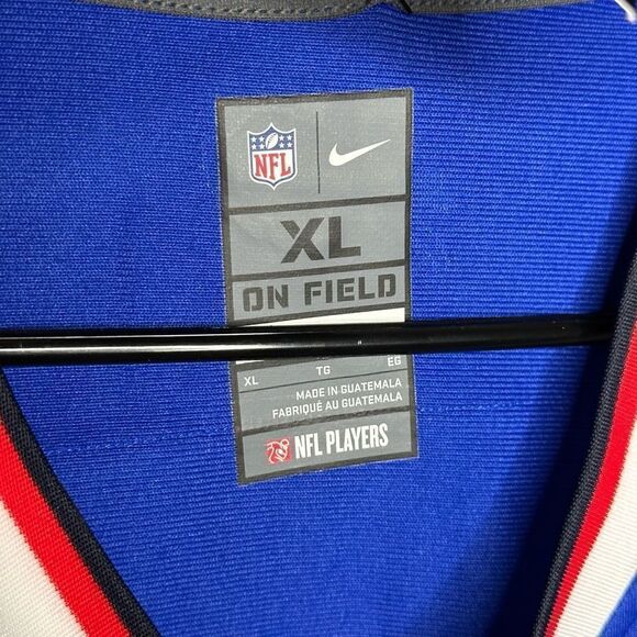 Buffalo Bills Jersey Mens Blue Red On Field #49 Tremaine Edmunds Nike Size XL - Picture 6 of 7